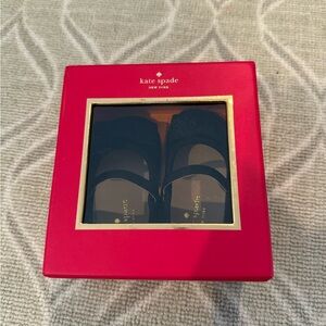 Kate Spade Black Baby Shoes in Red Box